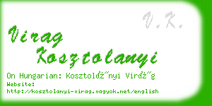 virag kosztolanyi business card